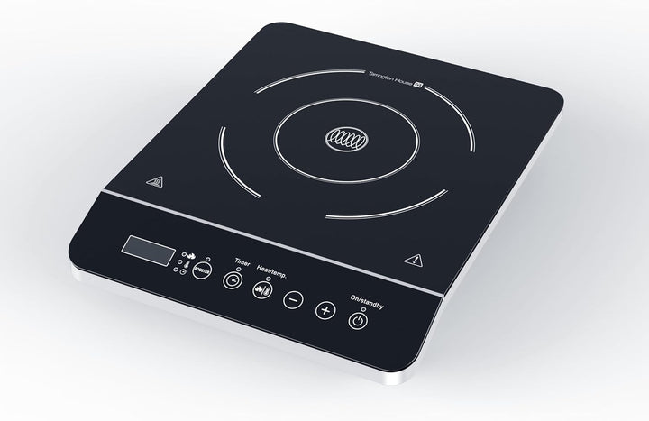 Tarrington House Induktionskochfeld IC2020AB mit LED-Display, 35,6 x 29 x 6,3 cm, Glas, 2000 W, schw