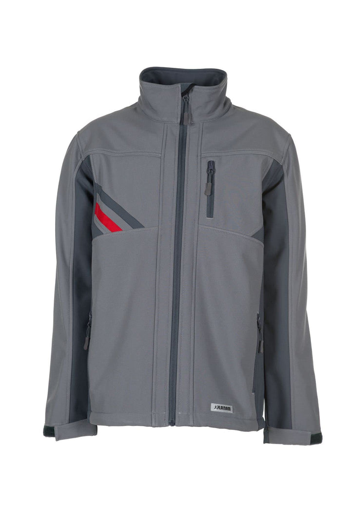 Planam Highline Herren Winter Softshelljacke zink schiefer rot Modell 2381 Grösse 5XL 5XL zink/schie