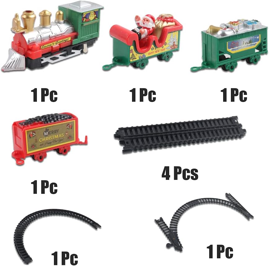 Elektrisches Weihnachtseisenbahn-Set für unter den Weihnachtsbaum, Weihnachtszug Kinderspielzeug, Ei