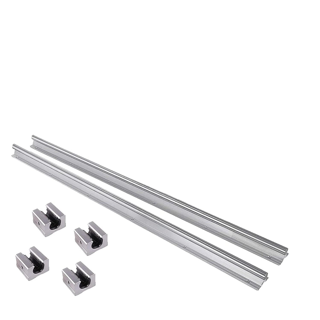 GooEquip Linearführung SBR20-200 Linearschiene, Linearlager-Gleitset mit 2 Schienenwellen von 200 mm