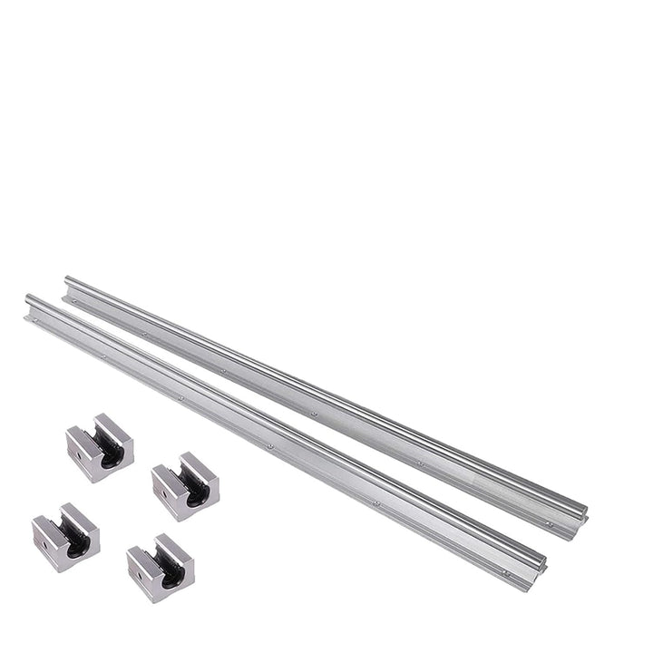GooEquip Linearführung SBR20-200 Linearschiene, Linearlager-Gleitset mit 2 Schienenwellen von 200 mm