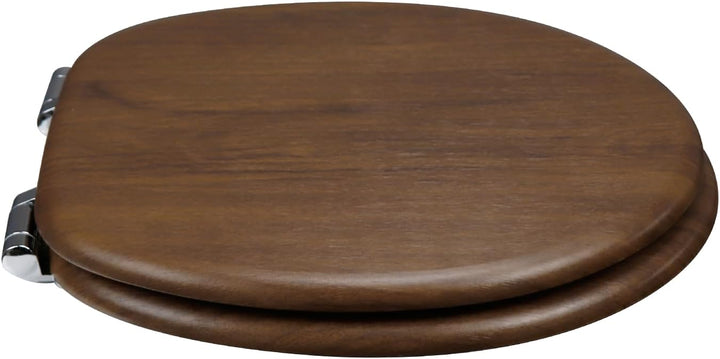 WC Sitz mit Absenkautomatik, Toilettendeckel aus Holz, Stabil Klodeckel mit Soft Close, Toilettensit