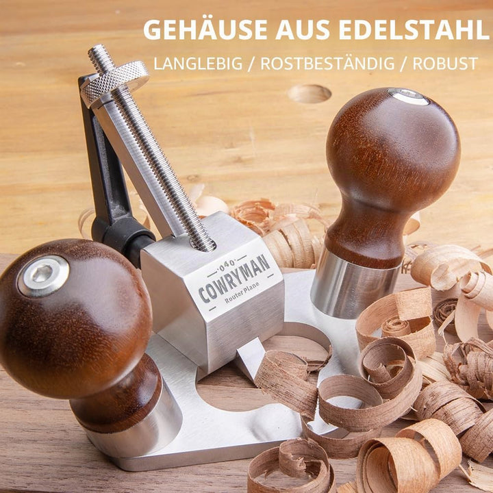Cowryman 040 Router Flugzeug Handheld Nutfräse Werkzeug zum Schneiden von Zapfen, Nuten und Schlitzl
