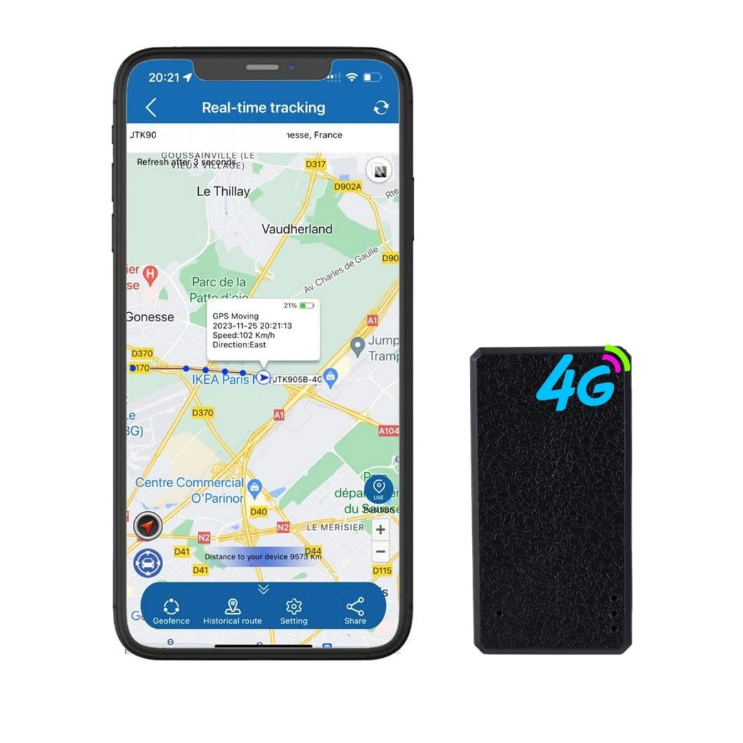 Winnes 4G Mini GPS Tracker, Tragbarer Magnet Auto GPS Tracker, Klein GPS Ortungsgerät mit App Ohne A