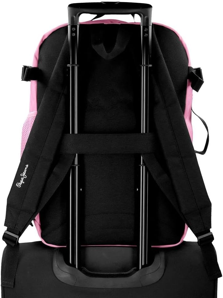 Pepe Jeans Unisex, Kinder Aris Rucksack und Federmäppchen (1er Pack) 31 cm x 44 cm x 17.5 cm Rosa, 3