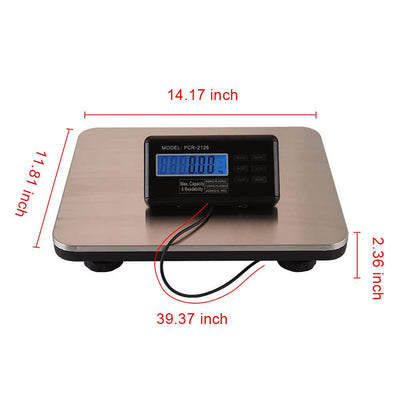 Digitalen Plattformwaage Paketwaage 2 Wägemodus und 6 Funktionstasten LCD Display Digitalwaage Edels
