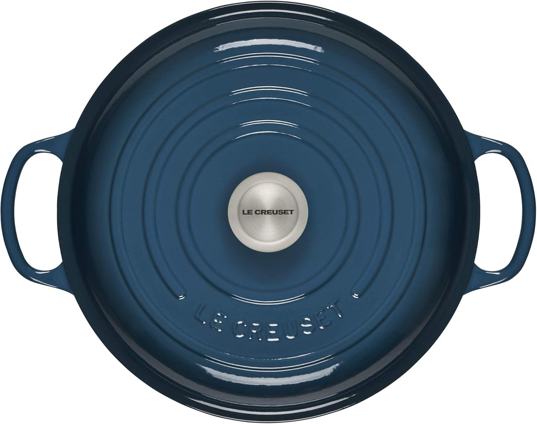 Le Creuset Signature Gusseisen Gourmet-Profitopf, Rund, Ø 30 cm, 3,5 l, Für alle Herdarten inkl. Ind