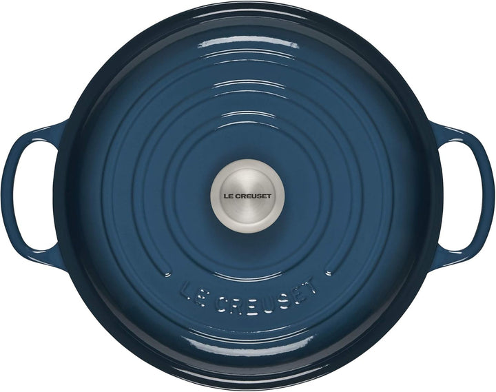 Le Creuset Signature Gusseisen Gourmet-Profitopf, Rund, Ø 30 cm, 3,5 l, Für alle Herdarten inkl. Ind
