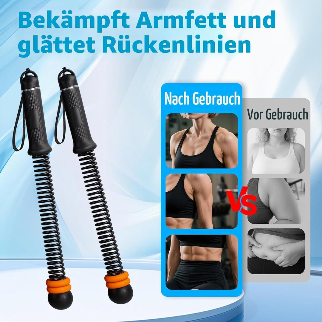 TOGETDREAM Ropeless Battle Ropes, Einstellbar Seillose Kampfseile Tragbare Gewichtete Seile Ohne Sei