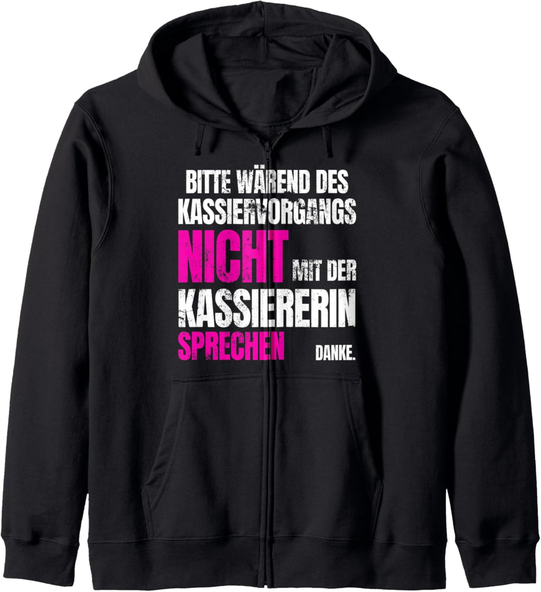 Witziges Kassiererin Kassen Arbeit - Nicht Sprechen Geschenk Kapuzenjacke