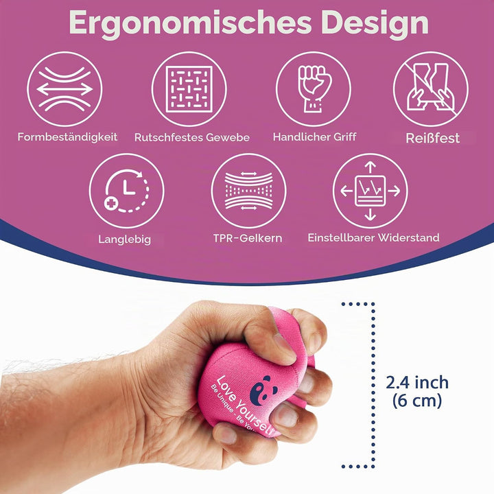 MindPanda Geist & Körper Gel-Stressball für Erwachsene – Handtherapie Anti Stress Bälle Quetschbälle