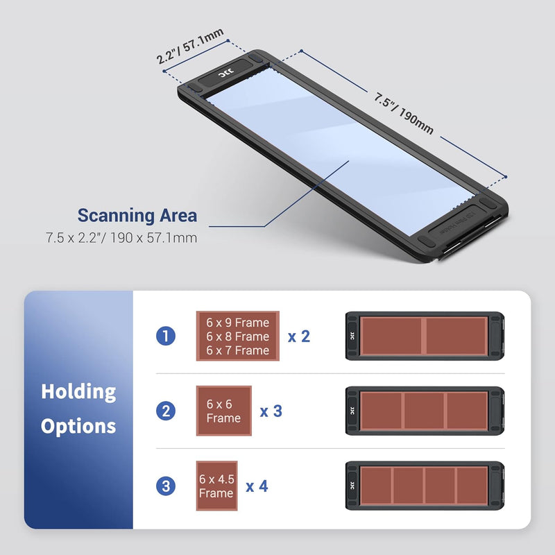 JJC 120 Filmhalter für Mittelformat Negative Scannen Negative Foto Scannen Maske Slide Halter für Fl