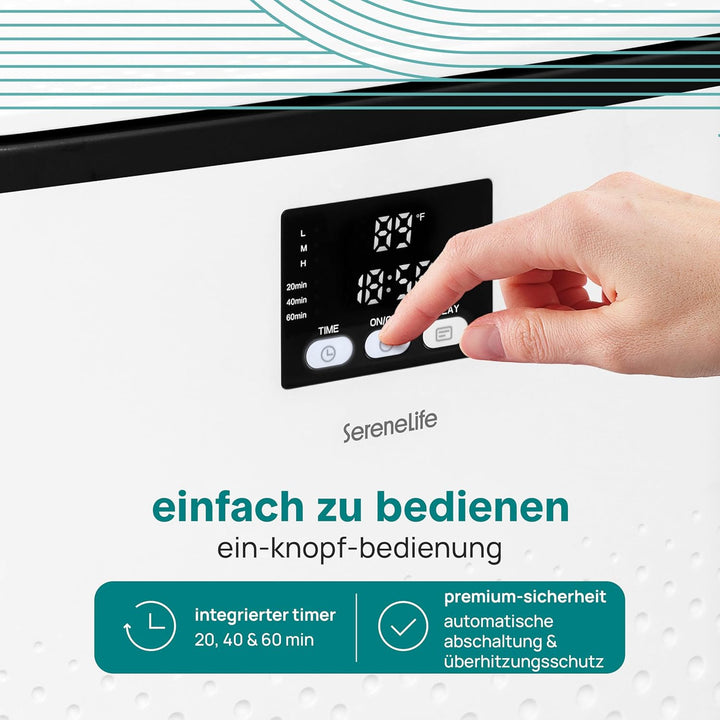 SereneLife Handtuchwärmer Elektrisch- 20L Stehend, Modernes Standgerät als Textilwärmer und Deckenwä