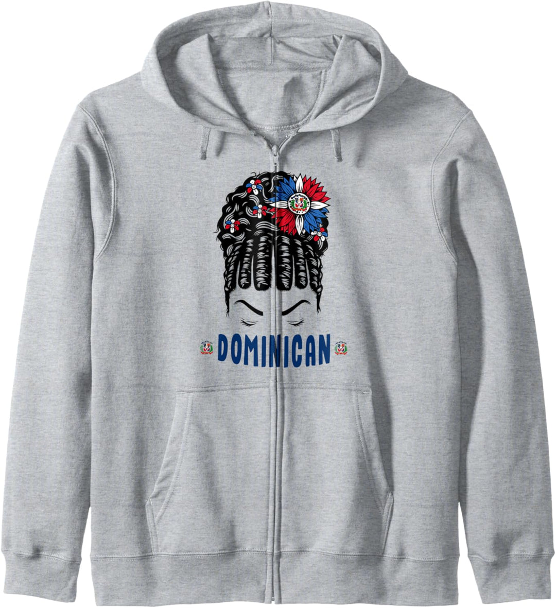 Dominikanisches Outfit für Mädchen und Flagge der Dominikanischen Republik Kapuzenjacke