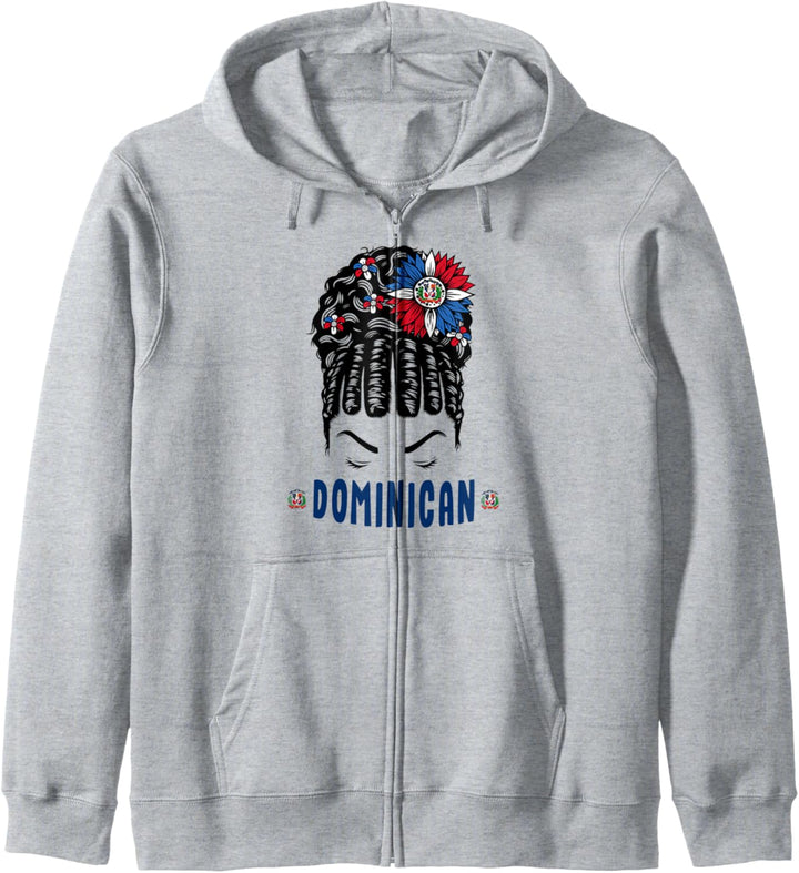 Dominikanisches Outfit für Mädchen und Flagge der Dominikanischen Republik Kapuzenjacke