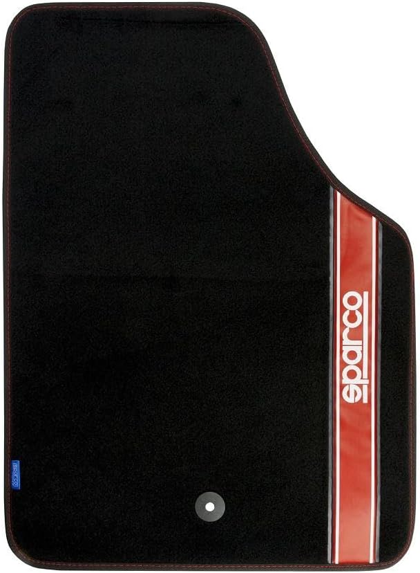 SPARCO 03763BRS Set mit 4 universellen Teppichen, Rot/Schwarz TEPPICH STRADA TEPPICH ROT, TEPPICH ST