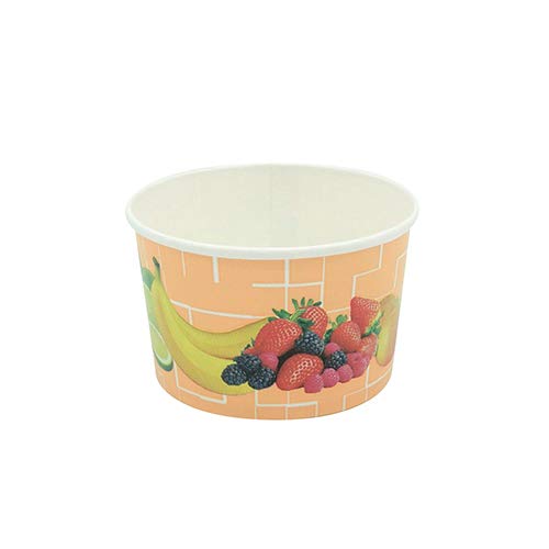 tradingbay24 Eisbecher, Pappe rund 200 ml Ø 9,5 cm, 6 cm tbU90237 EIS-Schale Dessertschalen Früchte-