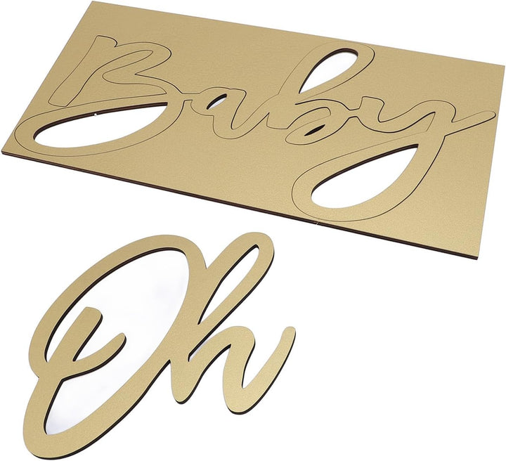 Oh Baby-Schild, Ausschnitt, Geschlecht Offenbaren Hintergrund, Wanddekoration, Foto-Requisiten, Oh B