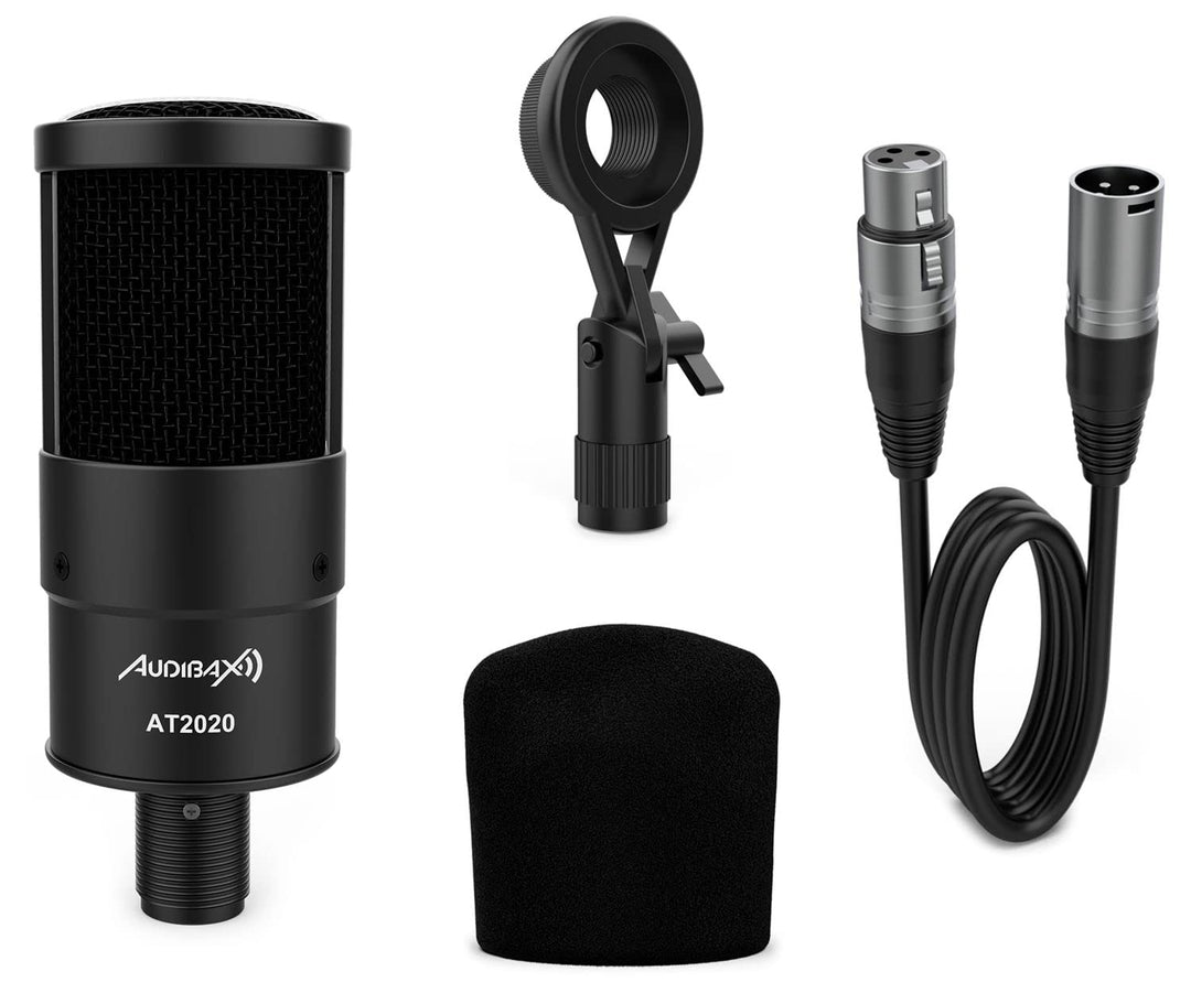 Audibax AT2020 Micrófono Estudio Profesional Condensador