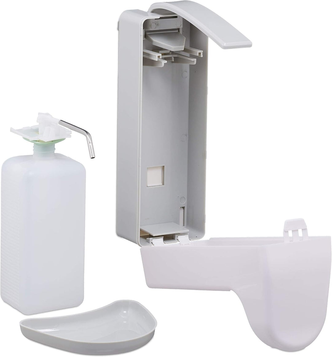 10 x Eurospender, 1000 ml, Tropfschale, Armhebel, Desinfektionsmittel, Seife, Wandbefestigung, Hygie