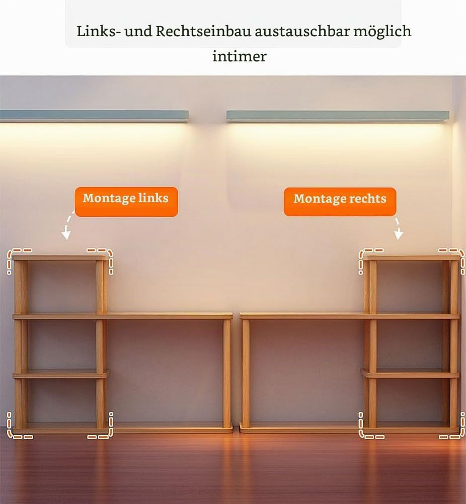 Desktop-mehrschichtiges Bücherregal-Speicherregal, grosse Kapazität Massivholz-Speicherwand auf dem