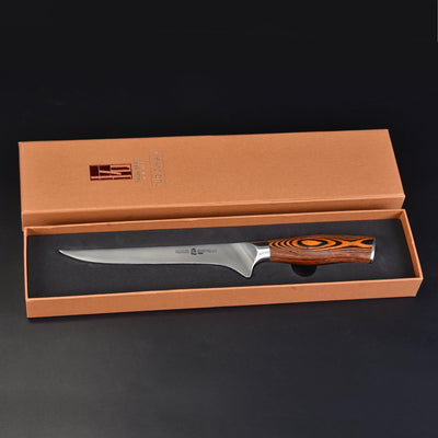 TUO Ausbeinmesser Filetmesser 18cm Fischmesser Filetiermesser Fleischmesser Deutsches Edelstahl Küch