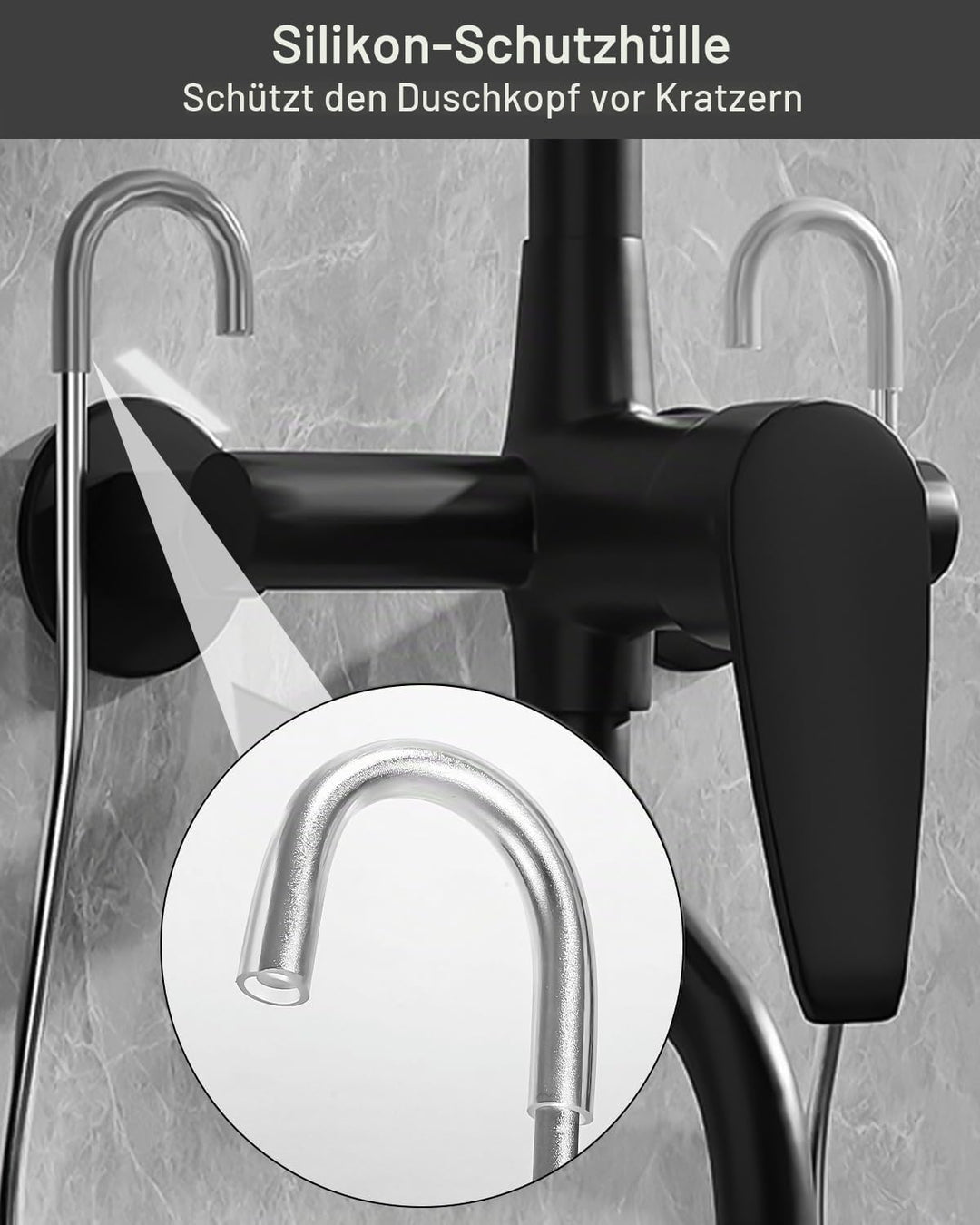 Duschablage ohne Bohren, Duschregal zum Hängen, Shampoo-Halterung, Aufhängen für Badezimmer Silber,