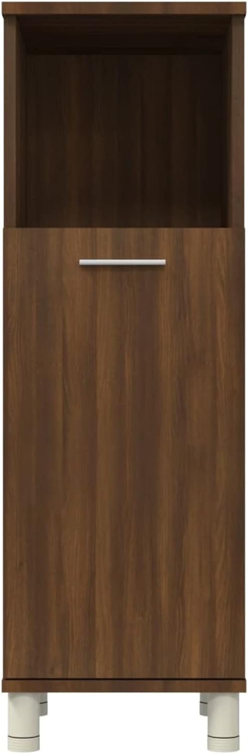 Tidyard Badezimmerschrank Badschrank Aufbewahrungsschrank Mit 3 Fächern und 1 Tür Unterstellschrank