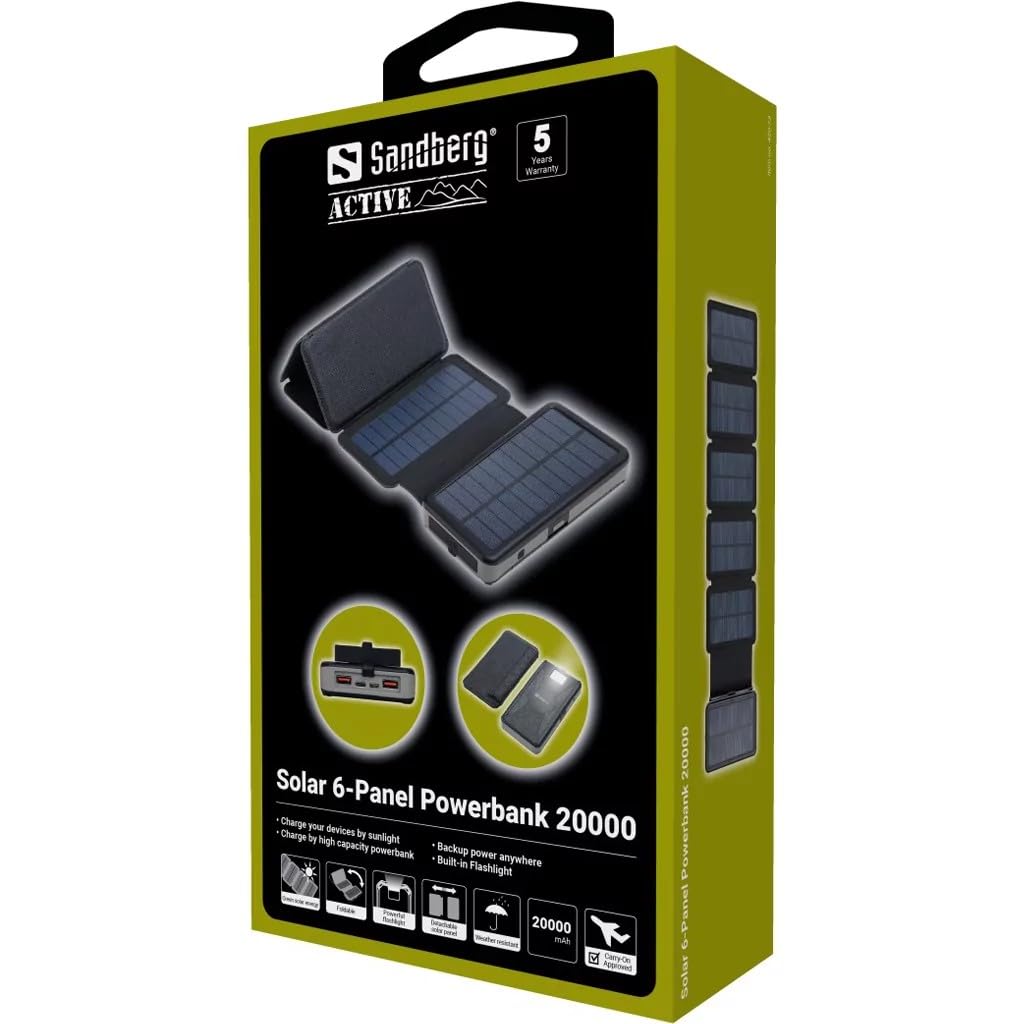 Solar 6-Panel Powerbank 20000