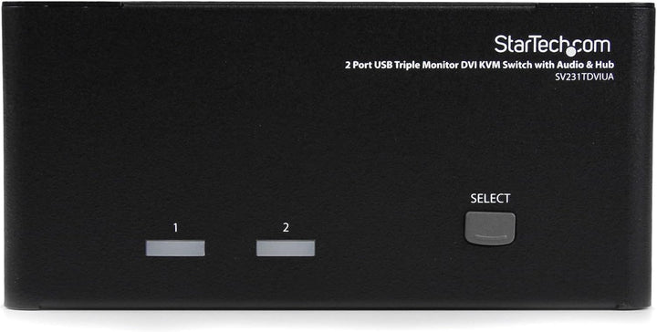 StarTech.com 2 Port Dreifach Monitor DVI USB KVM Switch mit Audio und USB 2.0 Hub - Tripel Monitor K