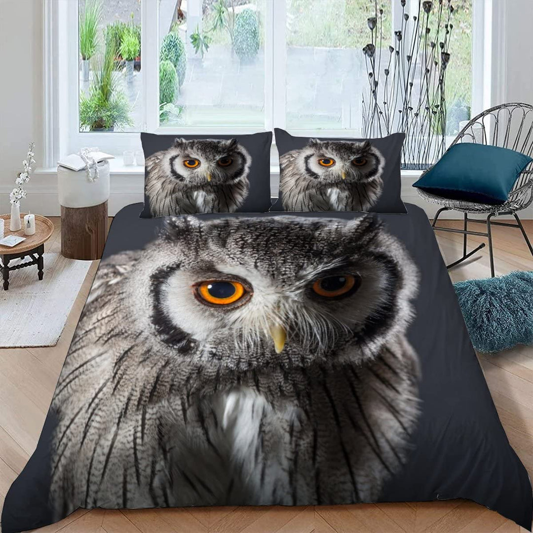 ALABOW Eule Bettwäsche Set 135x200 cm 2teilig mit Reissverschluss Weiche und Angenehme Schlafkomfort