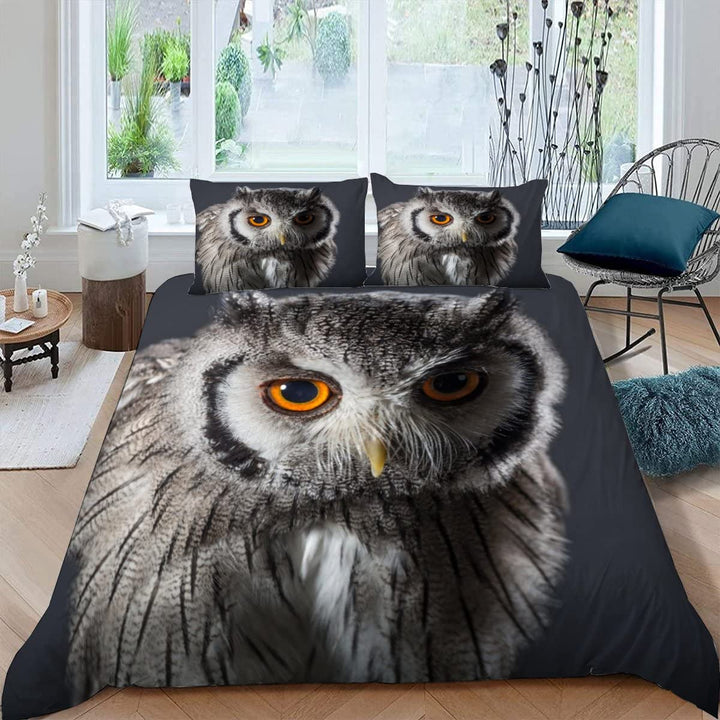 ALABOW Eule Bettwäsche Set 135x200 cm 2teilig mit Reissverschluss Weiche und Angenehme Schlafkomfort