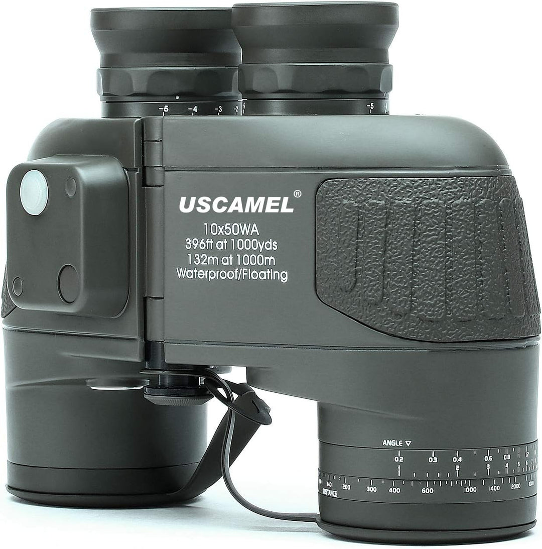 USCAMEL 10x50 Fernglas, Entfernungsmesser Kompass HD Ferngläser Hochleistung