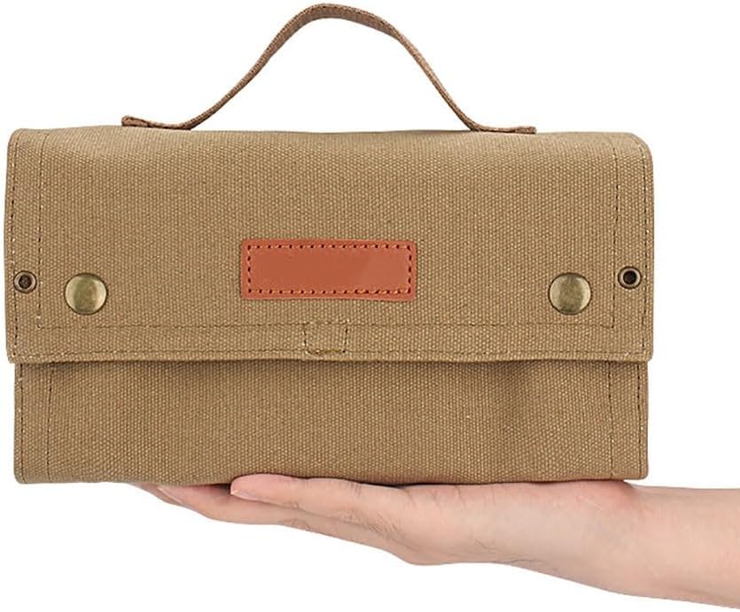 ACEXIER Outdoor Camping Tragbare Picknick Grill Gewürz Flasche Aufbewahrungstasche (Tan), Tan
