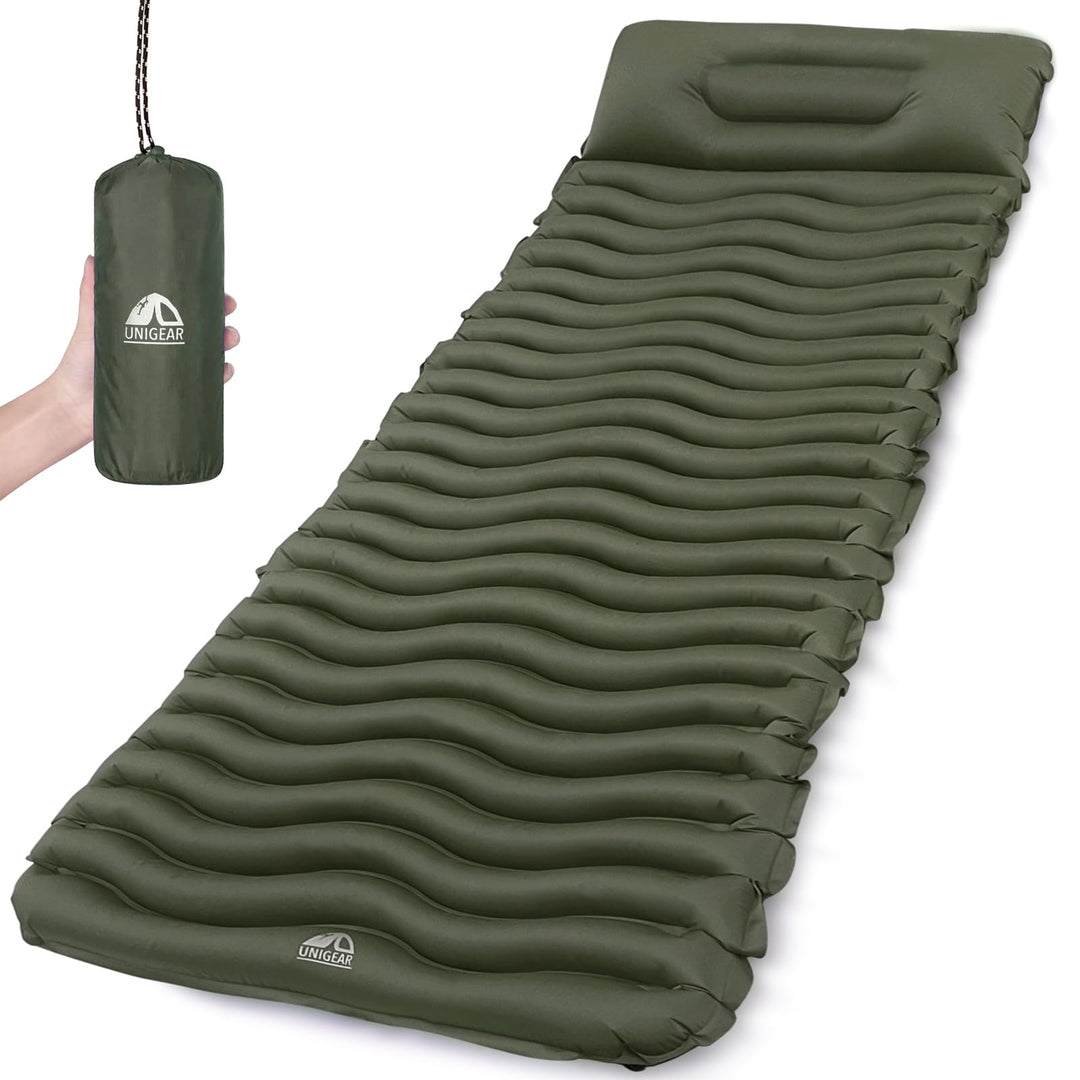 Unigear 500g ultraleichte Isomatte Camping Kleines Packmass, Aufblasbare Luftmatratze Schlafmatte Ca