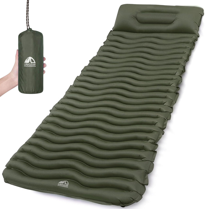 Unigear 500g ultraleichte Isomatte Camping Kleines Packmass, Aufblasbare Luftmatratze Schlafmatte Ca