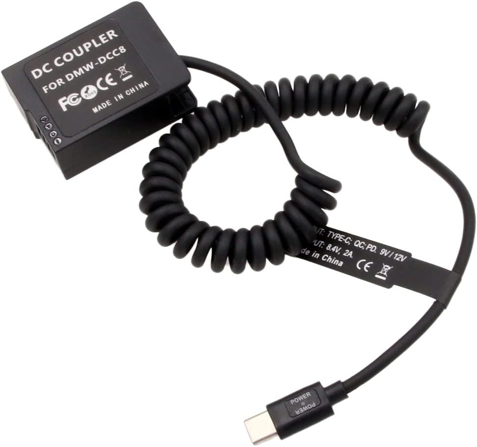 HangTon Power Bank QC PD 9V USB-C Dummy Akku für Panasonic G5 G7 G80 G99 FZ2500 FZ300 Sigma FP Kamer