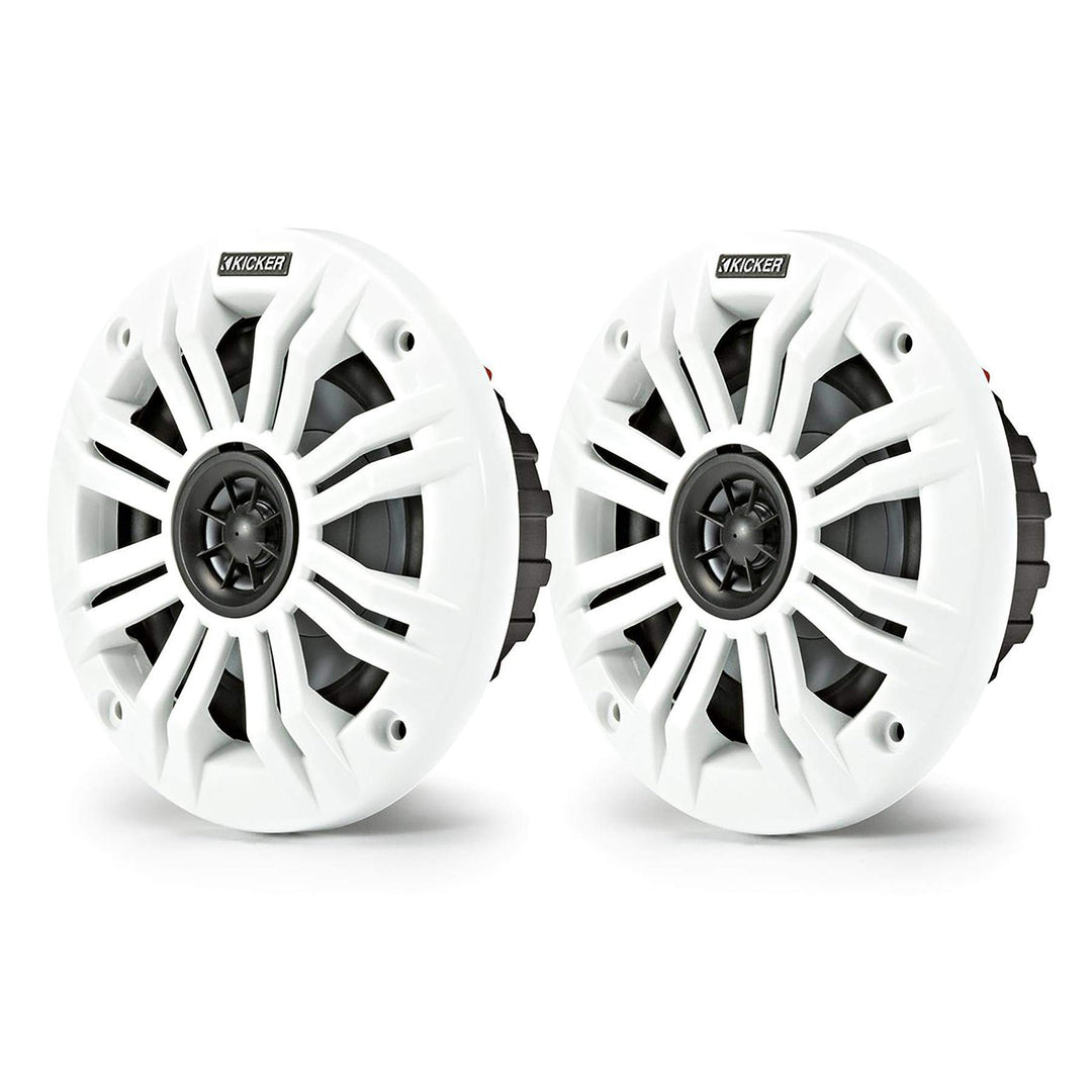 Kicker Marine Lautsprecherset 10,2 cm KA45KM44 für Boot, Tower, Wakeboarding weiss, weiss