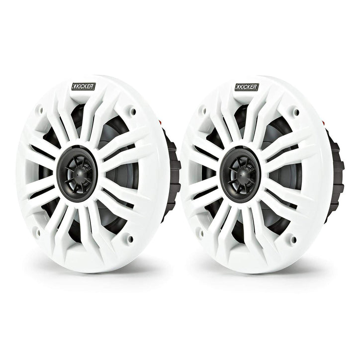 Kicker Marine Lautsprecherset 10,2 cm KA45KM44 für Boot, Tower, Wakeboarding weiss, weiss