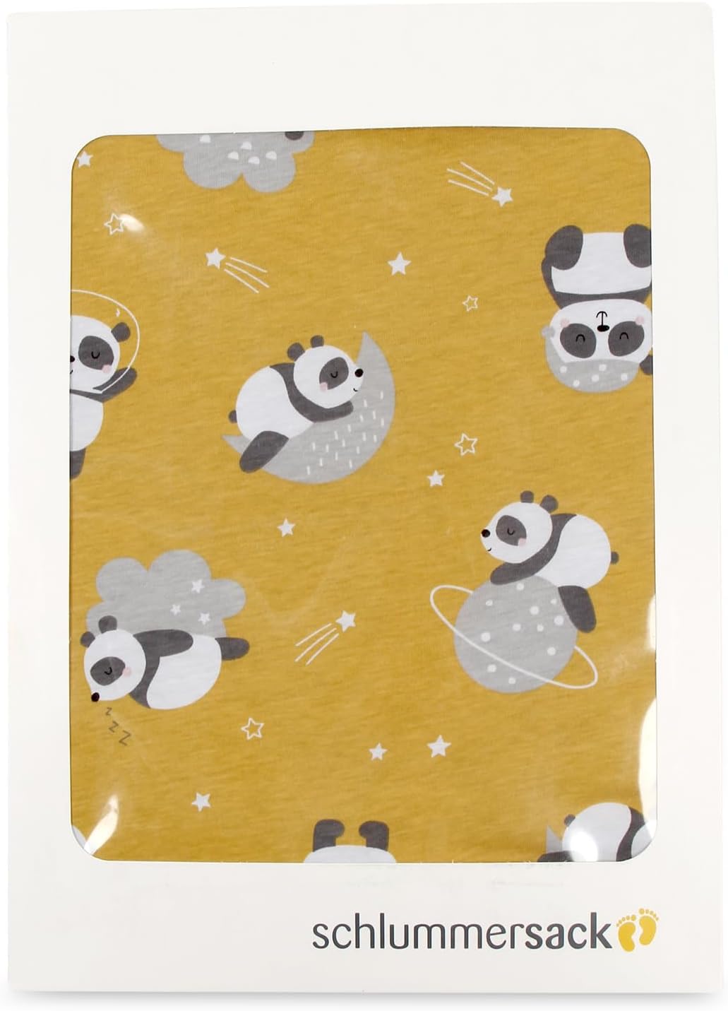 schlummersack Kinder Bettwäsche Set 100x135 Panda aus 100% Baumwolle, Wendbar, mit Reissverschluss,