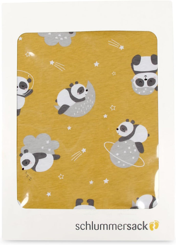 schlummersack Kinder Bettwäsche Set 100x135 Panda aus 100% Baumwolle, Wendbar, mit Reissverschluss,