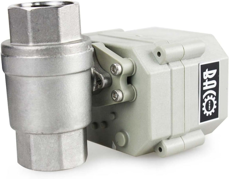 BACOENG AC110/230V 2 Wege 3/4" Edelstahl Motorkugelhahn Elektrische Zonenventil mit Stecker NC 3/4"