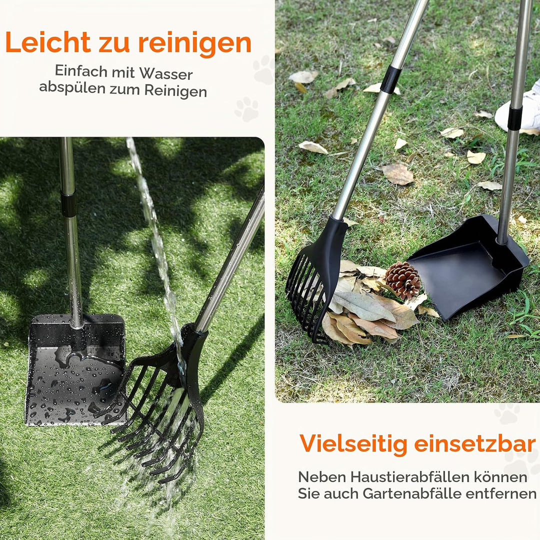 Lifewit Plastik-Hundekotschaufel für den Garten, Leichter tragbarer KOT-Schaufel für mittelgrosse/kl