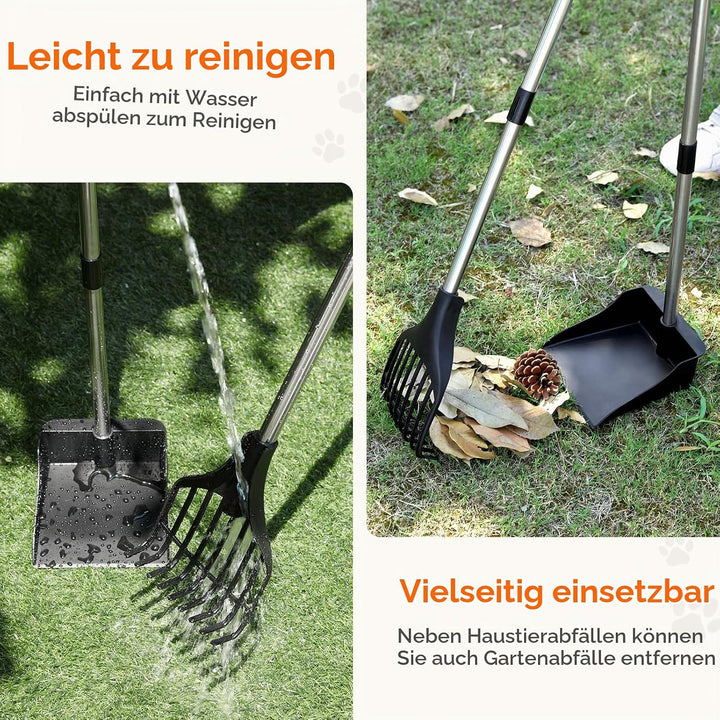 Lifewit Plastik-Hundekotschaufel für den Garten, Leichter tragbarer KOT-Schaufel für mittelgrosse/kl