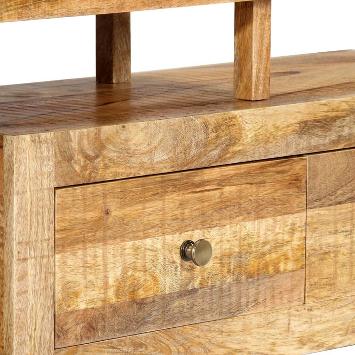 vidaXL Mangoholz Massiv TV Schrank mit 2 Schubladen 1 Fach TV Möbel Tisch Board Lowboard Fernsehtisc