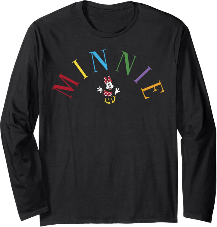 Disney Mickey And Friends Minnie Simple Text Langarmshirt