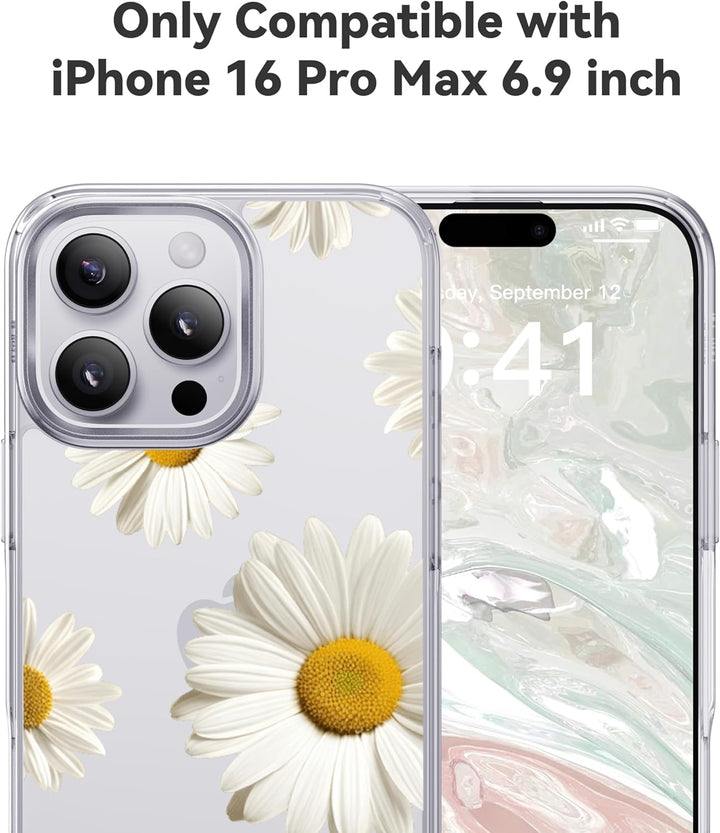 CASEKOO Crystal Clear für iPhone 16 Pro Max Hülle, [Nie Vergilbung] [Unzerstörbarer Militärschutz] S