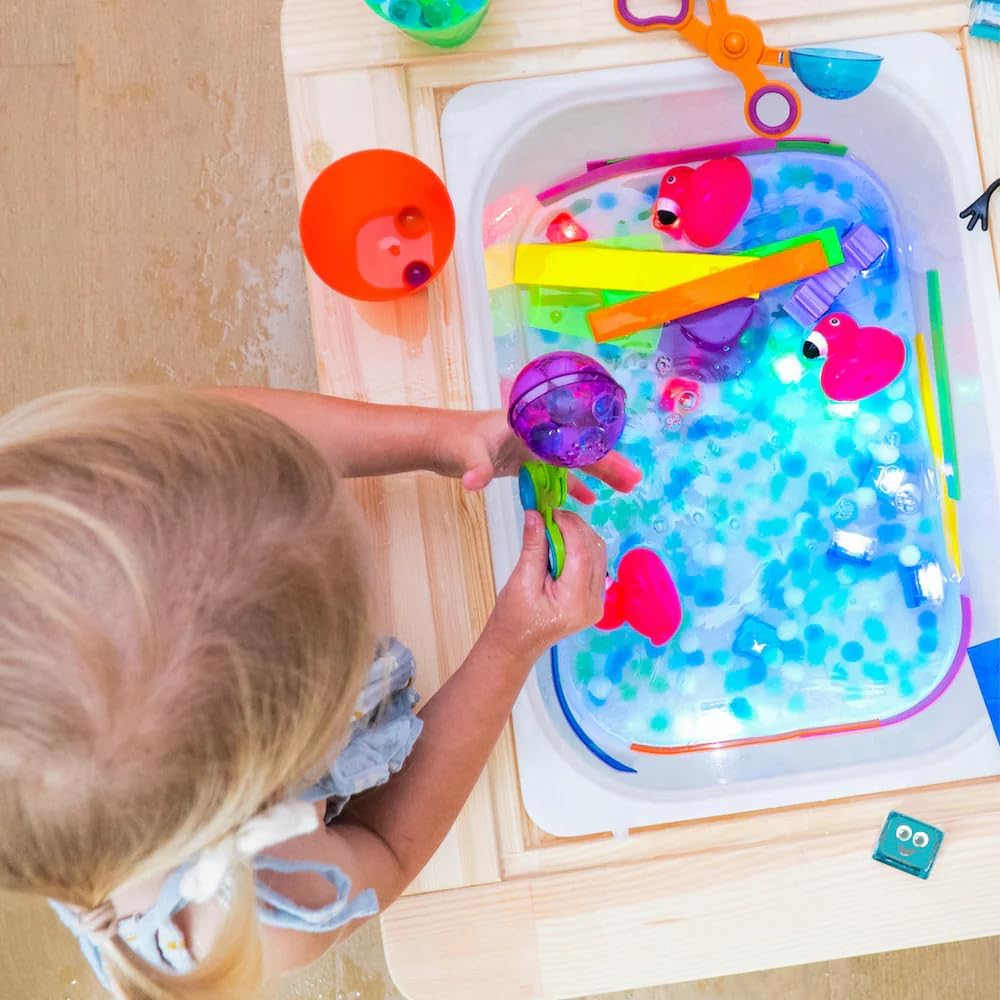 Glo Pals Blair Leuchtwürfel, 4er-Set, Wasserspielzeug mit Leuchteffekt Blau, Blau