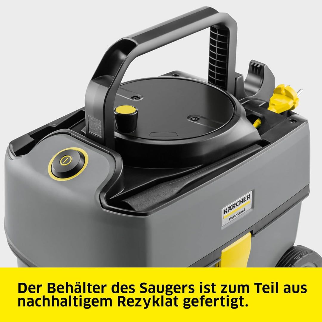 Kärcher Trockensauger T 10/1 ADV, für Textil- und Hartböden, Behälter (teilweise aus Rezyklat): 10 l