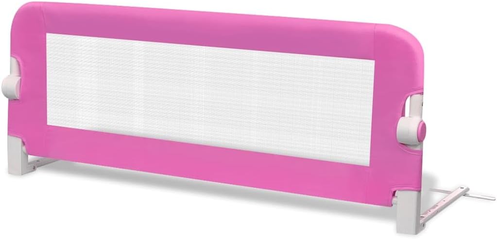 vidaXL 2X Bettschutzgitter Rosa 102cm Bettgitter Kinderbettgitter Kinderbett